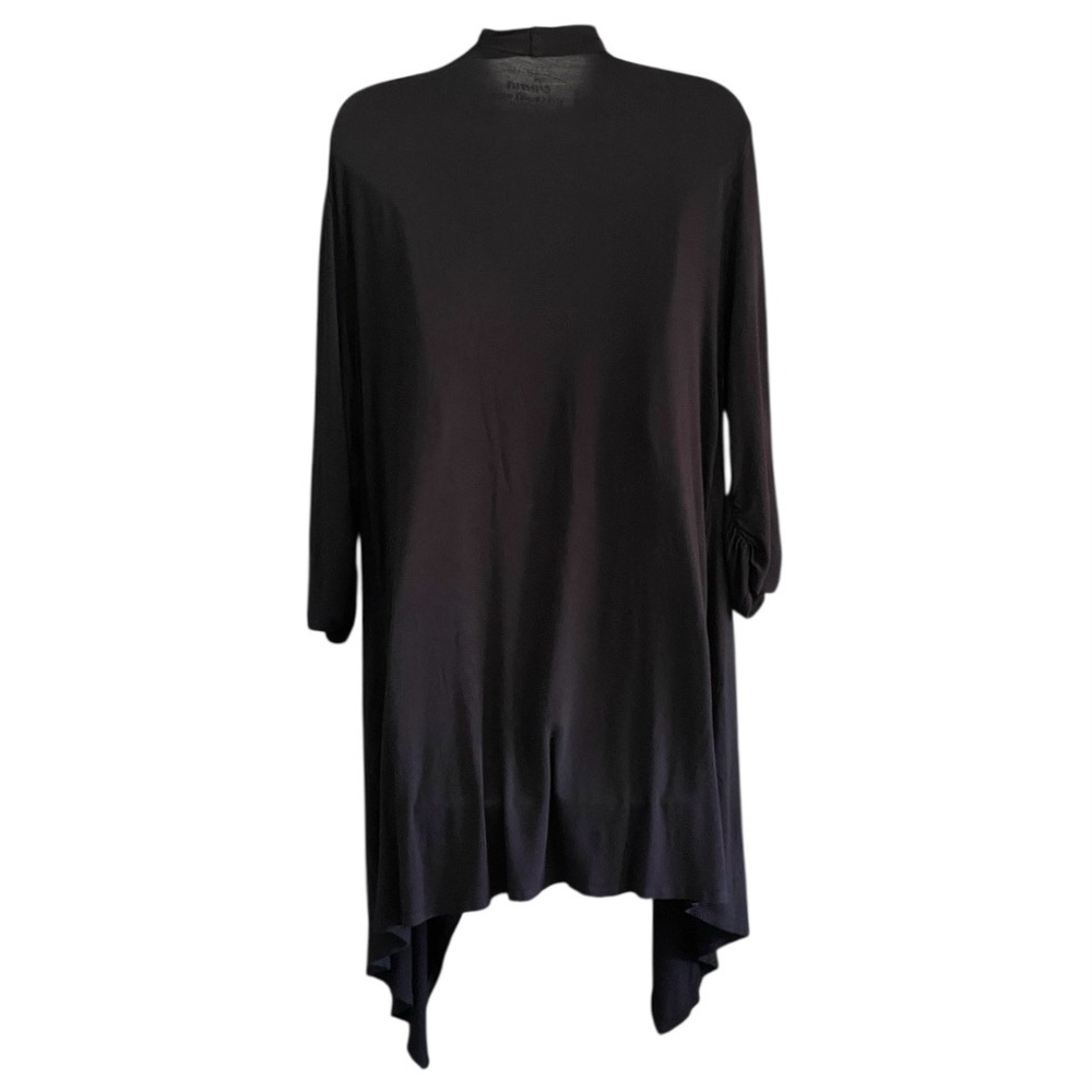 Soma Lounge Wear Stretchy Flowy Top L Black Layered Modest Lagenlook Minimalist - Picture 2 of 8